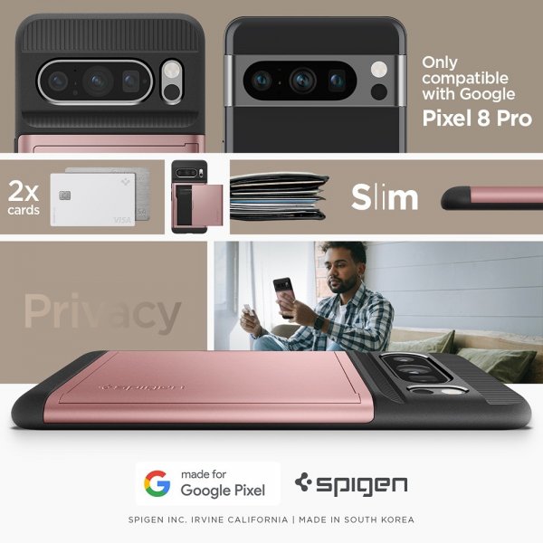 Spigen Google Pixel 8 Pro Cover Slim Armor CS Rose Gold