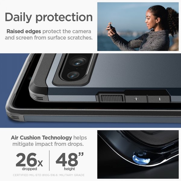 Spigen Google Pixel 8 Pro Cover Tough Armor Metal Slate