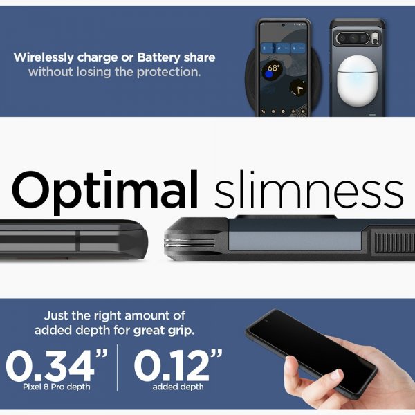 Spigen Google Pixel 8 Pro Cover Tough Armor Metal Slate