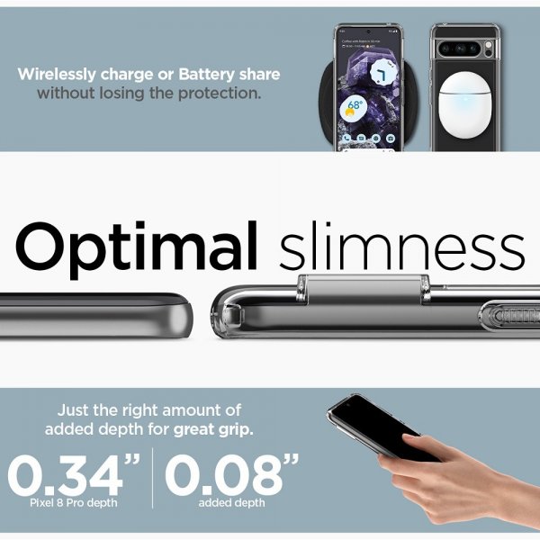 Spigen Google Pixel 8 Pro Cover Ultra Hybrid Crystal Clear
