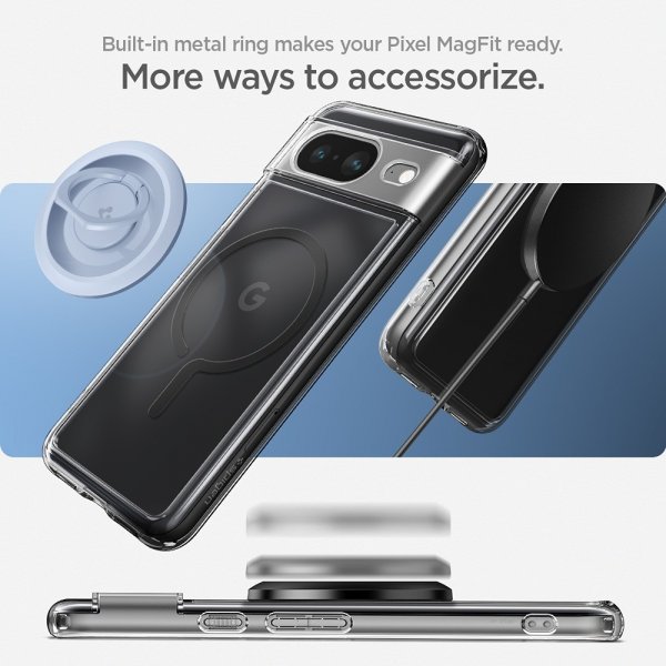 Spigen Google Pixel 8 Cover Ultra Hybrid OneTap Ring MagFit Sort
