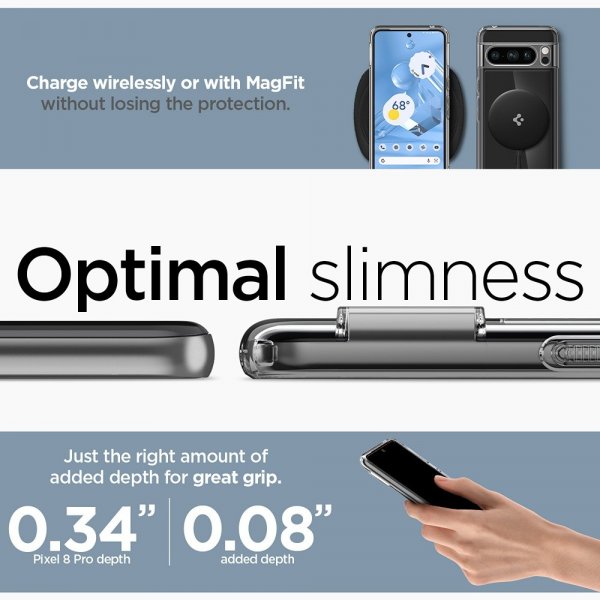 Spigen Google Pixel 8 Pro Cover Ultra Hybrid OneTap Ring MagFit Sort