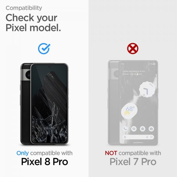 Spigen Google Pixel 8 Pro Skærmbeskyttelse GLAS.tR ALIGNmaster 2-pak