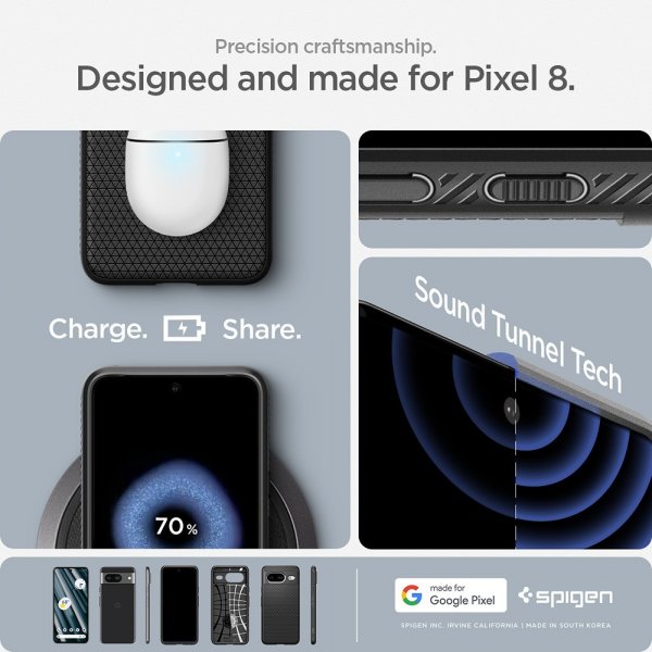 Spigen Google Pixel 8 Cover Liquid Air Mat Sort