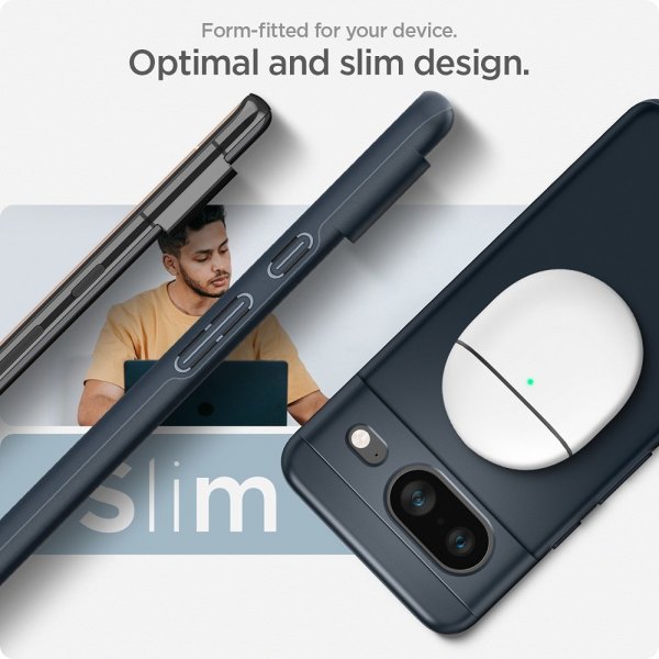 Spigen Google Pixel 8 Cover Thin Fit Metal Slate