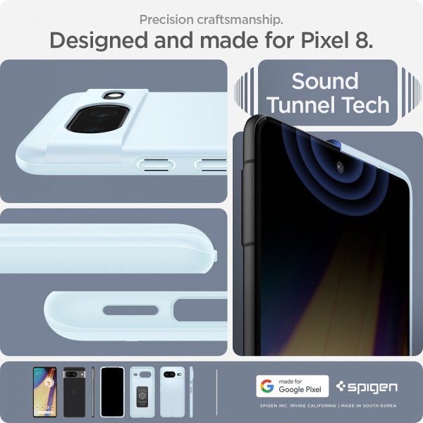 Spigen Google Pixel 8 Cover Thin Fit Mute Blue