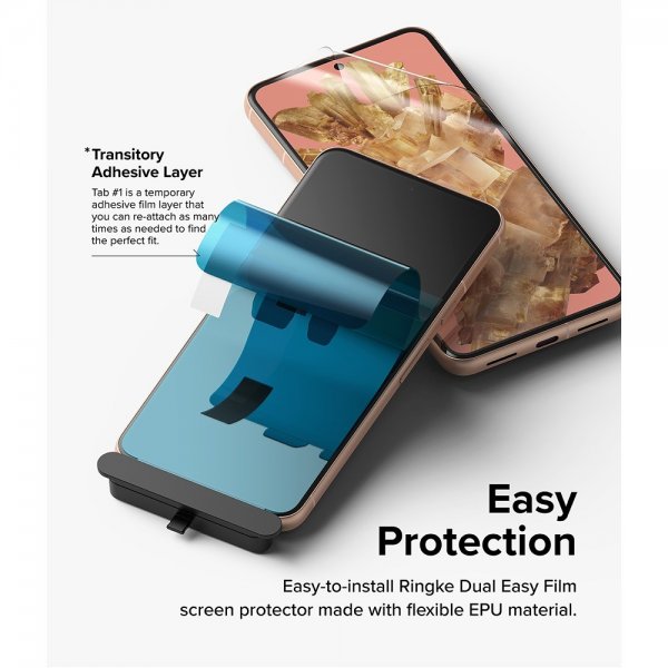 Ringke Google Pixel 8 Skærmbeskytter Dual Easy Film 2-pak