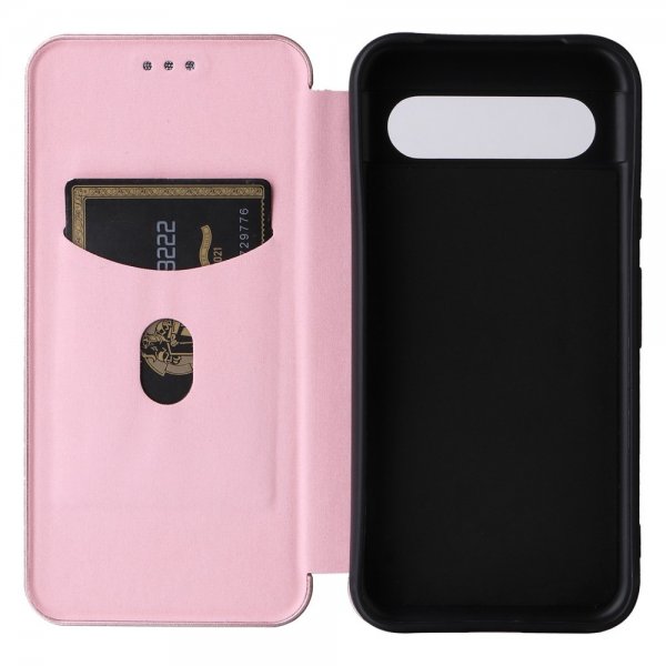 Google Pixel 8a Cover Kulfibertekstur Rosaguld