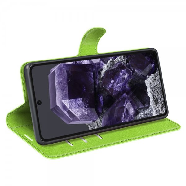 Google Pixel 8a Cover Litchi Grøn