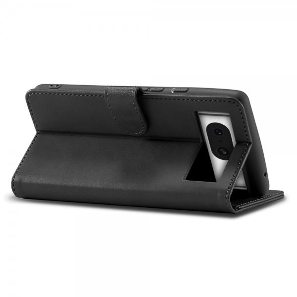 Lc.Imeeke Google Pixel 8a Cover med Kortplads Kickstand Funktion Sort