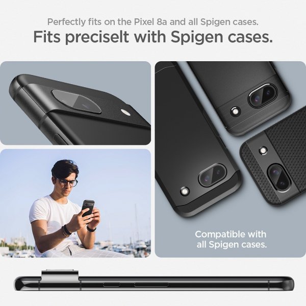 Spigen Google Pixel 8a Kamerabeskyttelsesglas Glas.tR EZ Fit Optik 2-pak Crystal Clear
