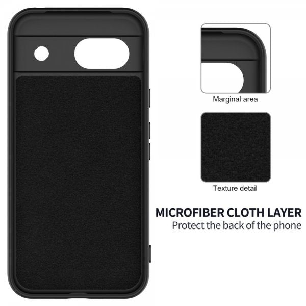 Google Pixel 8a Cover med Rem Silikone Sort
