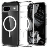 Spigen Google Pixel 8a Cover Ultra Hybrid Metal Ring MagFit Hvid
