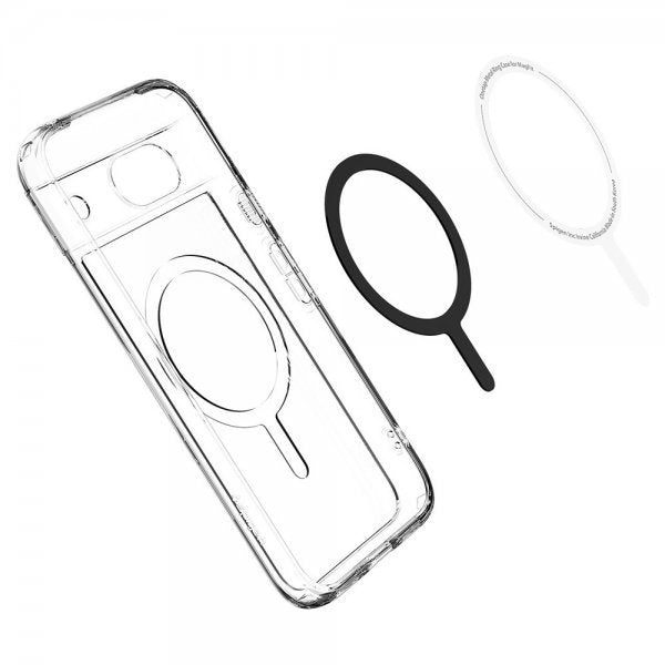 Spigen Google Pixel 8a Cover Ultra Hybrid Metal Ring MagFit Hvid