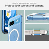 Spigen Google Pixel 8a Cover Ultra Hybrid Metal Ring MagFit Hvid