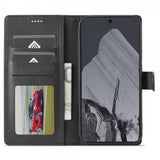 Lc.Imeeke Google Pixel 9/Pixel 9 Pro Etui med Kortrum Stativfunktion Sort