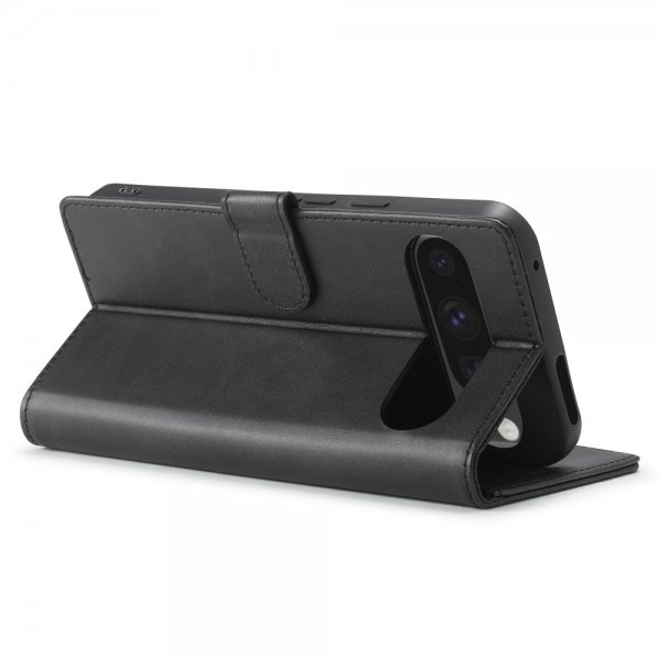 Lc.Imeeke Google Pixel 9/Pixel 9 Pro Etui med Kortrum Stativfunktion Sort