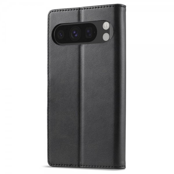 Lc.Imeeke Google Pixel 9/Pixel 9 Pro Etui med Kortrum Stativfunktion Sort