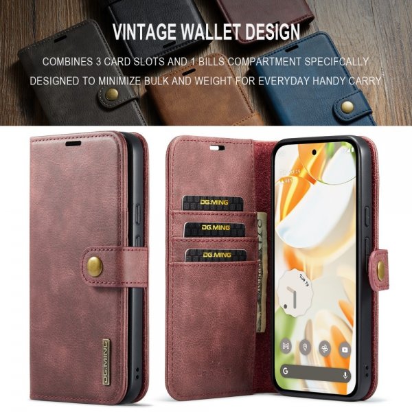 Dg.Ming Google Pixel 9/Pixel 9 Pro Etui med aftageligt Cover Rød