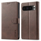 Lc.Imeeke Google Pixel 9/Pixel 9 Pro/Pixel 10/Pixel 10 Pro Cover med Kortlomme Mørkebrun