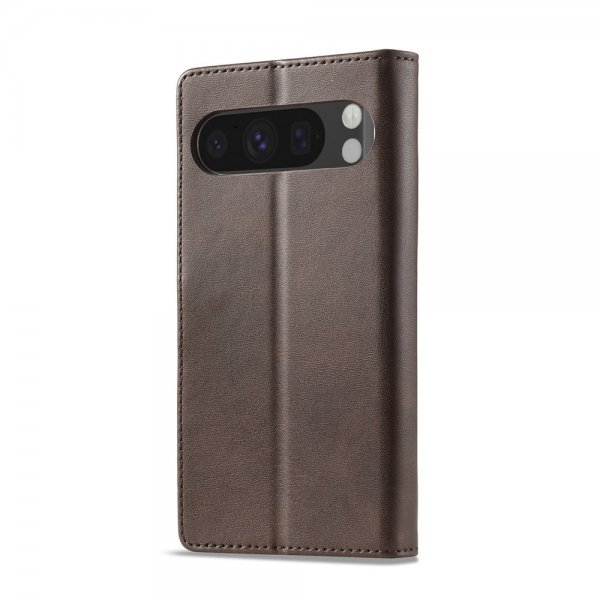 Lc.Imeeke Google Pixel 9/Pixel 9 Pro/Pixel 10/Pixel 10 Pro Cover med Kortlomme Mørkebrun