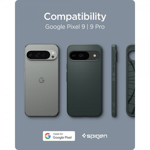Spigen Google Pixel 9/Pixel 9 Pro Cover Liquid Air Abyss Green