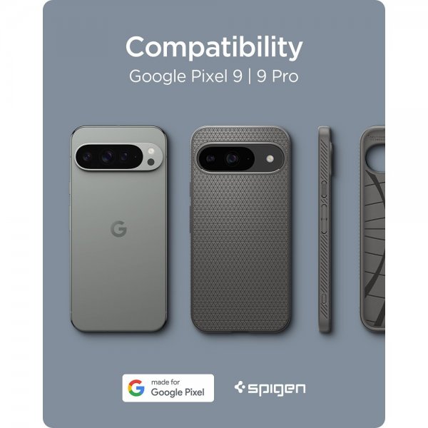 Spigen Google Pixel 9/Pixel 9 Pro Cover Liquid Air Marble Gray