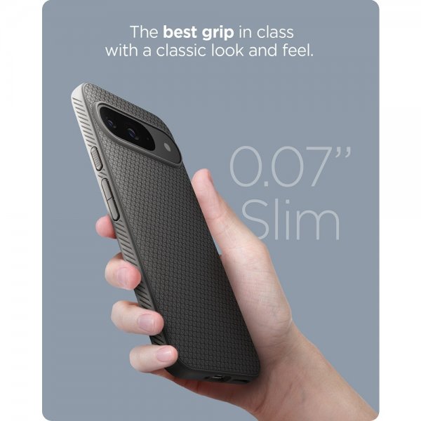 Spigen Google Pixel 9/Pixel 9 Pro Cover Liquid Air Marble Gray
