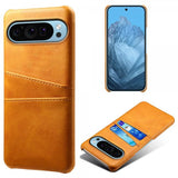 Google Pixel 9/Pixel 9 Pro Cover med to Kortlommer Lysebrun