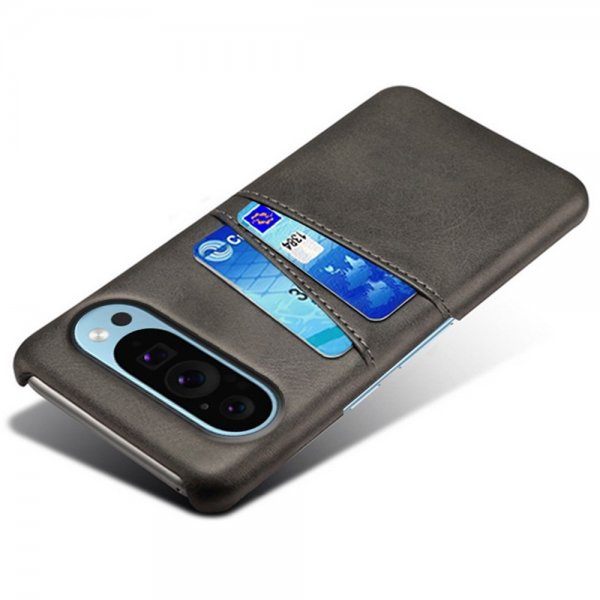Google Pixel 9/Pixel 9 Pro Cover med to Kortlommer Sort