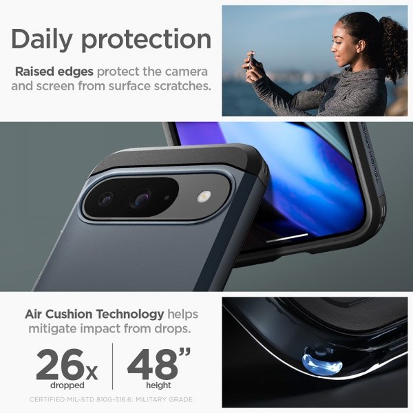 Spigen Google Pixel 9/Pixel 9 Pro Cover Tough Armor Metal Slate