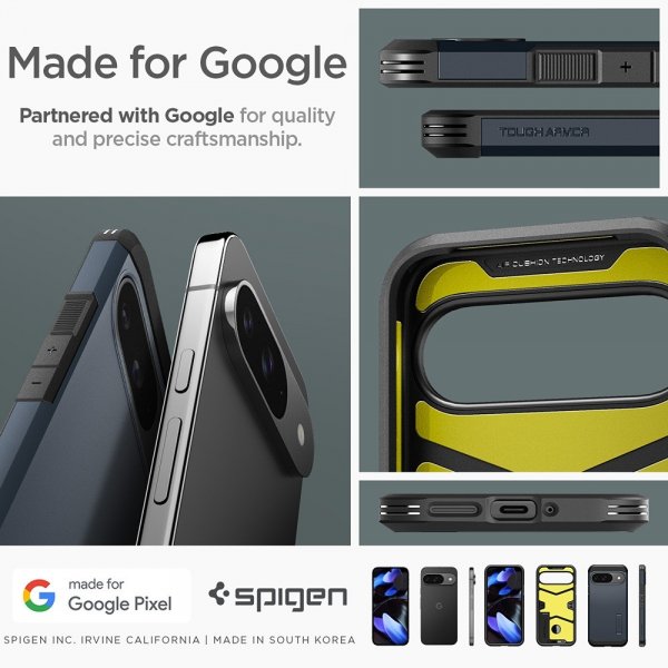 Spigen Google Pixel 9/Pixel 9 Pro Cover Tough Armor Metal Slate