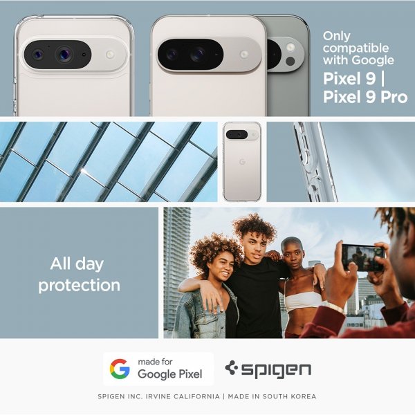 Spigen Google Pixel 9/Pixel 9 Pro Cover Ultra Hybrid Crystal Clear