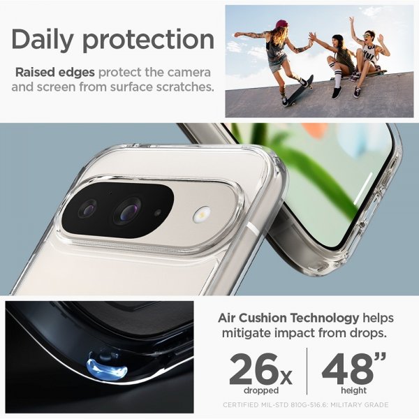 Spigen Google Pixel 9/Pixel 9 Pro Cover Ultra Hybrid Crystal Clear