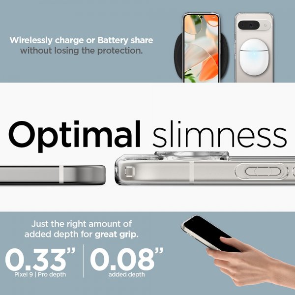 Spigen Google Pixel 9/Pixel 9 Pro Cover Ultra Hybrid Crystal Clear