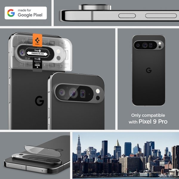 Spigen Google Pixel 9 Pro Kamerabeskytter Glas.tR EZ Fit Optik 2-pak