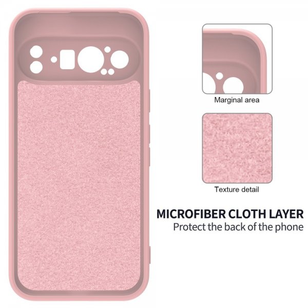 Google Pixel 9 Pro Cover med Rem Silikone Rosa