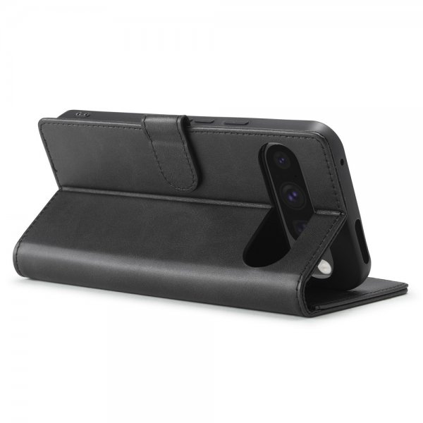 Lc.Imeeke Google Pixel 9 Pro XL Etui med Kortlomme Standfunktion Sort