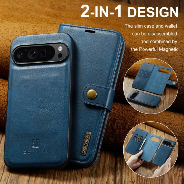 Dg.Ming Google Pixel 9 Pro XL Etui med aftageligt Cover Blå