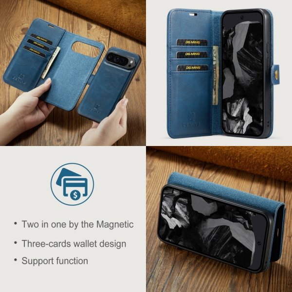 Dg.Ming Google Pixel 9 Pro XL Etui med aftageligt Cover Blå