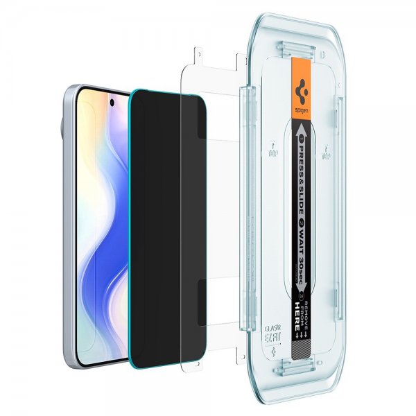 Spigen Google Pixel 9 Pro XL/Pixel 10 Pro XL Skærmbeskyttelse GLAS.tR EZ Fit Privacy 2-pak