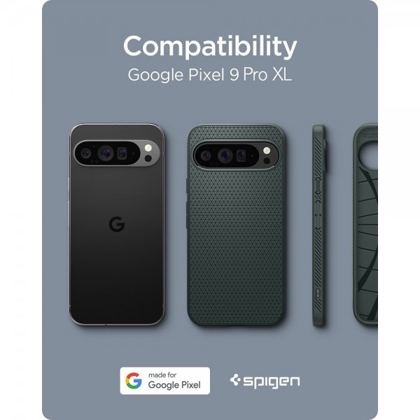 Spigen Google Pixel 9 Pro XL Cover Liquid Air Abyss Green