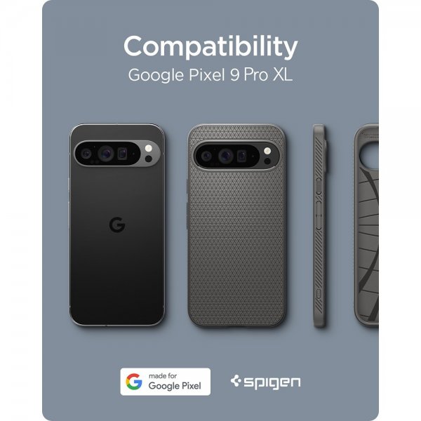 Spigen Google Pixel 9 Pro XL Cover Liquid Air Marble Gray