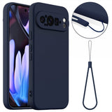 Google Pixel 9 Pro XL Cover med strop Silikone MagSafe Mørkeblå