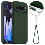 Google Pixel 9 Pro XL Cover med strop Silikone MagSafe Mørkegrøn