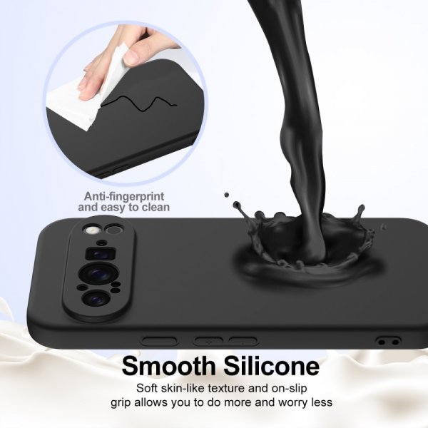 Google Pixel 9 Pro XL Cover med Strap Silikone MagSafe Sort