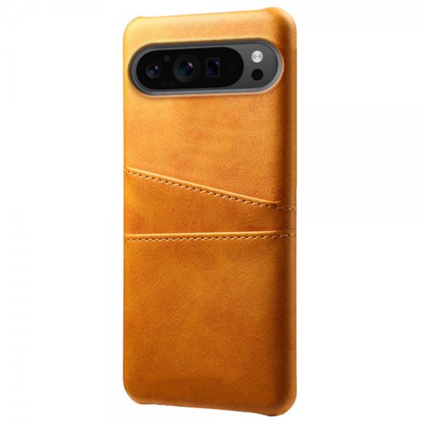 Google Pixel 9 Pro XL Cover med to Kortlommer Lysebrun
