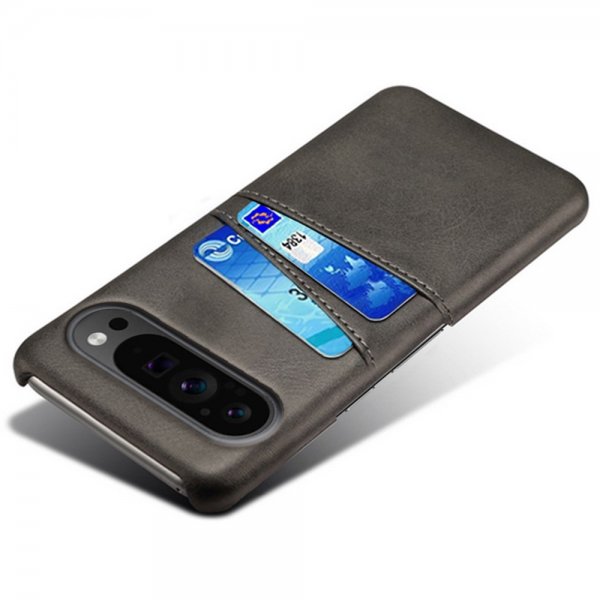 Google Pixel 9 Pro XL Cover med to Kortlommer Sort
