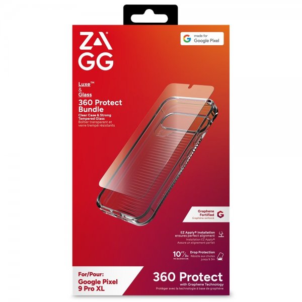ZAGG Google Pixel 9 Pro XL Cover og Skærmbeskyttelse Luxe & Glass 360 Protect Bundle