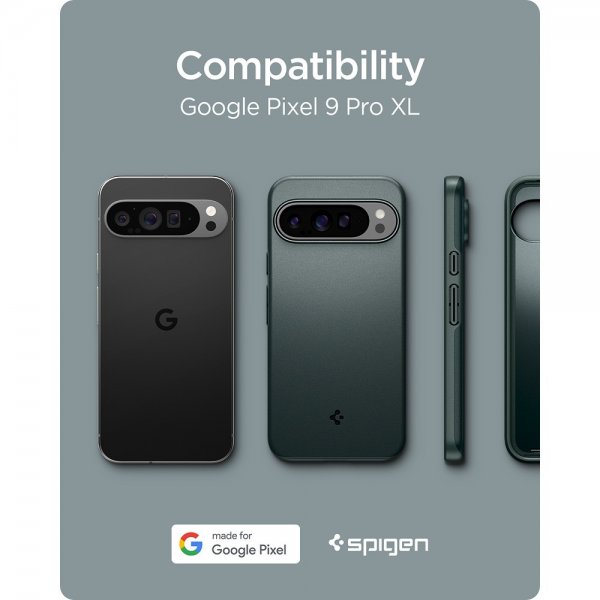 Spigen Google Pixel 9 Pro XL Cover Thin Fit Abyss Green